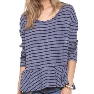 Free people striped peplum top
